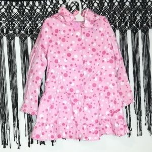 GUESS Pink Polka Dot Rain Coat